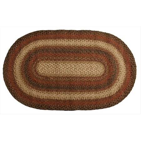 Homespice Decor Russet Hudson Jute Braided Rugs - Placemats - Oval - set of 4 594044